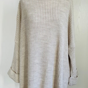 Oversized Ripp-Strickpullover Grobstrick CARLA Grau SCHUHZWANG Bild 7