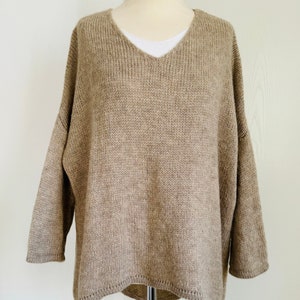 Oversized Strickpullover CIA Pulli Beige SCHUHZWANG Bild 2