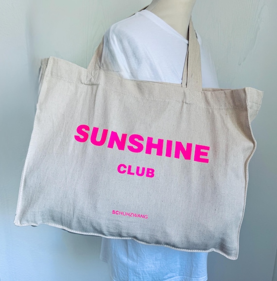 Canvas Shopper THE BEACH BAG - Sand/black - Schuhzwang - Statement