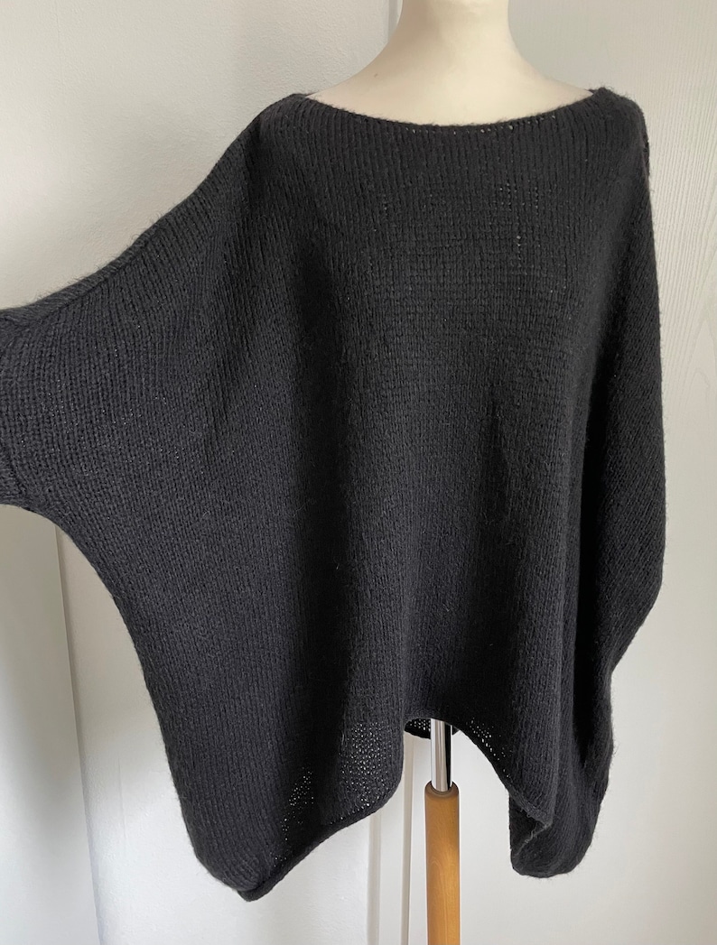 Oversized Strickpullover CINDRA Pulli Schwarz SCHUHZWANG Bild 1