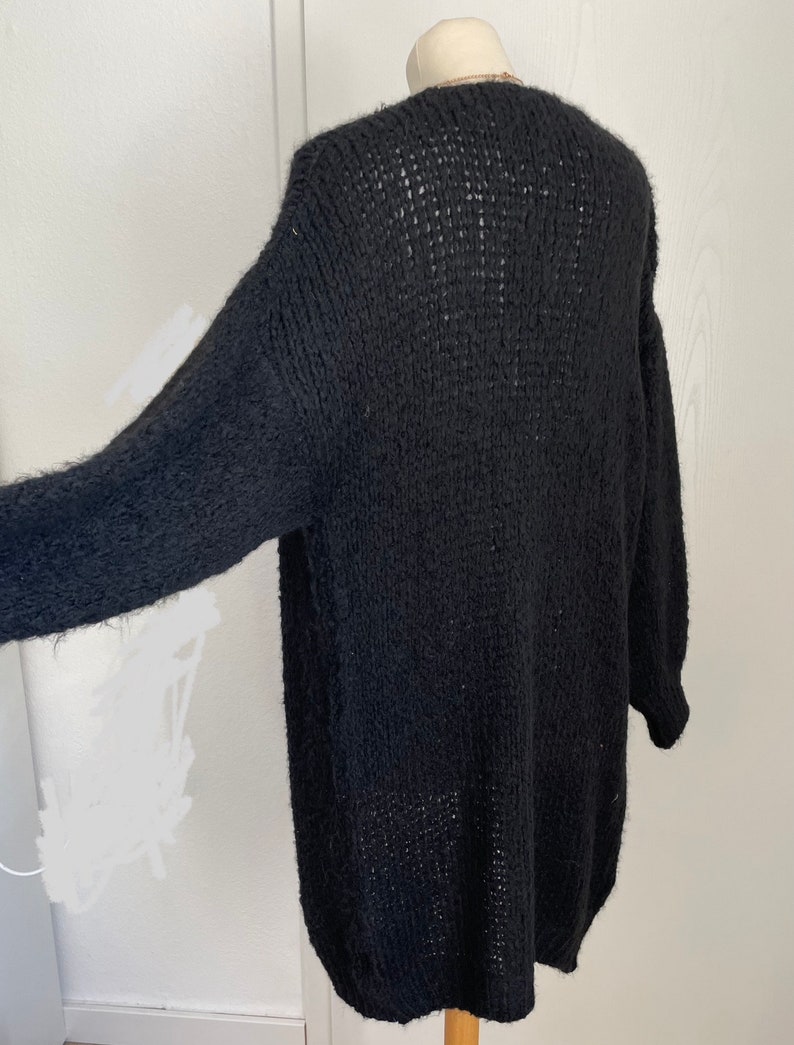 Oversized Leichter Cardigan Schwarz XS-XL Strickjacke Strickmantel SCHUHZWANG Bild 5