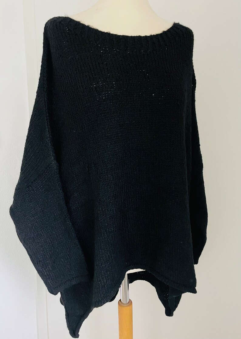 Oversized Strickpullover INDRA Pulli Schwarz SCHUHZWANG Bild 3