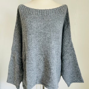 Oversized Strickpullover INDRA Pulli Mittelgrau SCHUHZWANG Bild 2