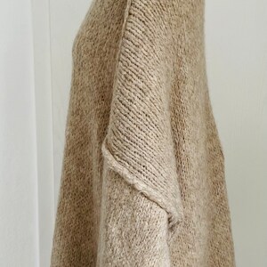 Oversized Strickpullover Turtleneck Grobstrick Creme Pullover SCHUHZWANG Bild 8