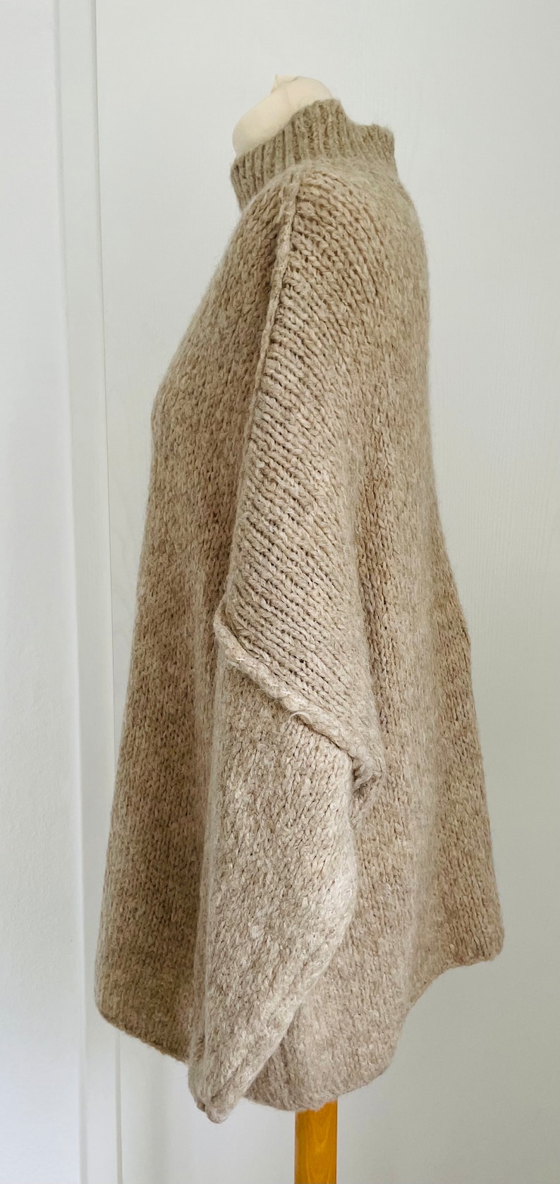 Oversized Strickpullover Turtleneck Grobstrick Creme Pullover SCHUHZWANG Bild 8