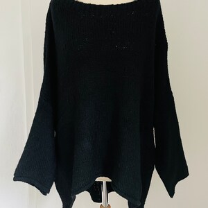 Oversized Strickpullover INDRA Pulli Schwarz SCHUHZWANG Bild 2