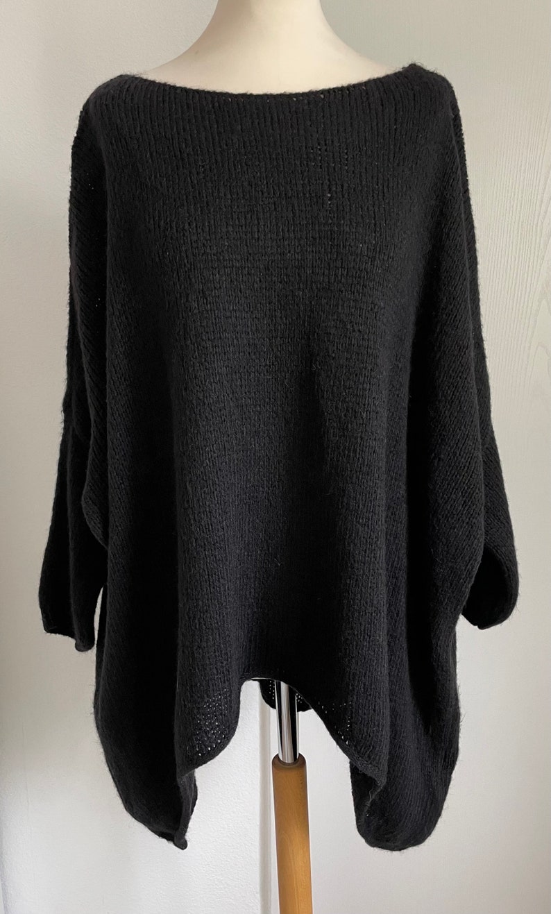 Oversized Strickpullover CINDRA Pulli Schwarz SCHUHZWANG Bild 2