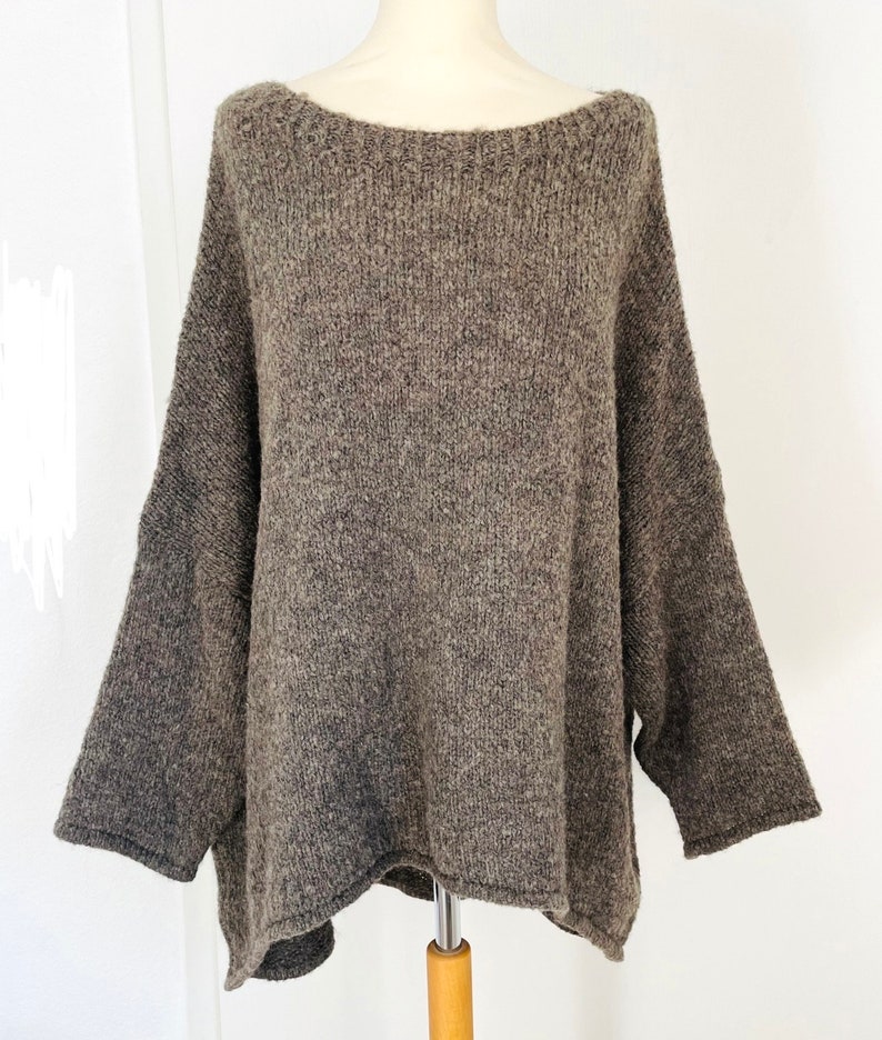 Oversized Strickpullover INDRA Pulli Mittelgrau SCHUHZWANG Bild 8