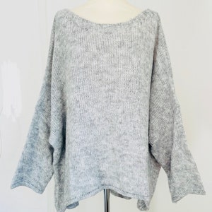 Oversized Strickpullover INDRA Pulli Mittelgrau SCHUHZWANG Bild 7