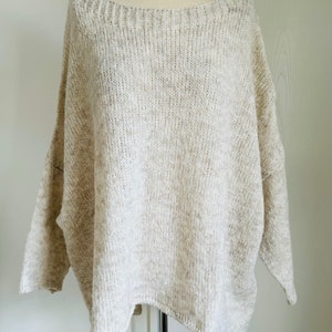 Oversized Strickpullover INDRA Pulli Light Beige SCHUHZWANG Bild 2