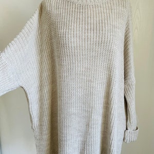 Oversized Ripp-Strickpullover Grobstrick CARLA Grau SCHUHZWANG Bild 6