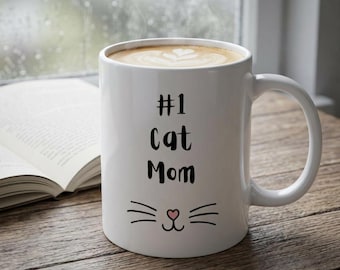 Katzenmama Becher | Lustige Katzen Mama Geschenk, Geschenk für Katzenliebhaber, süße Kaffeetasse, Katzen Dame Geschenk, Haustier Mama Geschenk