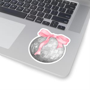 Coquette Disco Ball Sticker, Premium Laptop Stickers, Cute Stickers For Kindle, Cowgirl Stickers, Girly Stickers, Gifts For Her, Stationery