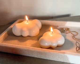 DROMERIGE SET | Cloud Candle Set, Cloud Candle, Decor Candle, Sculpturale Kaars, Vormkaars, Bochtige Kaars, Ronde Kaars, Sojawaskaarsen