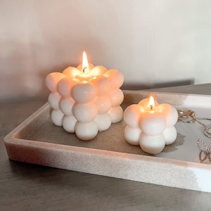 BUBBLES SET | Bubble Cube Candle Set, Bubble Candle, Square Candle, Aesthetic Candle, Decor Candle, Shape Candle, Wedding Gifts