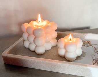 BUBBLES SET | Bubble Cube Candle Set, Bubble Candle, Square Candle, Aesthetic Candle, Decor Candle, Shape Candle, Wedding Gifts