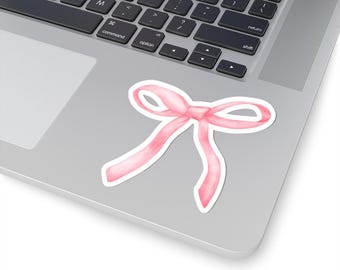 Coquette Pink Bow Sticker, Premium Laptop Stickers, Cute Stickers For Kindle, Cowgirl Stickers, Girly Stickers, Gifts For Her, Stationery