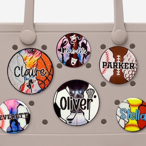 Personalized Sport Bogg Bag Charm, Sport Charm, Sport Mom Bag Charm, Sport Bag Charm, Custom Bag Bit