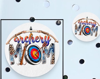 Custom Archery Bag Bit, Personalized Archery Bag Charm, Archery Bag Button, Archery Mom Charm