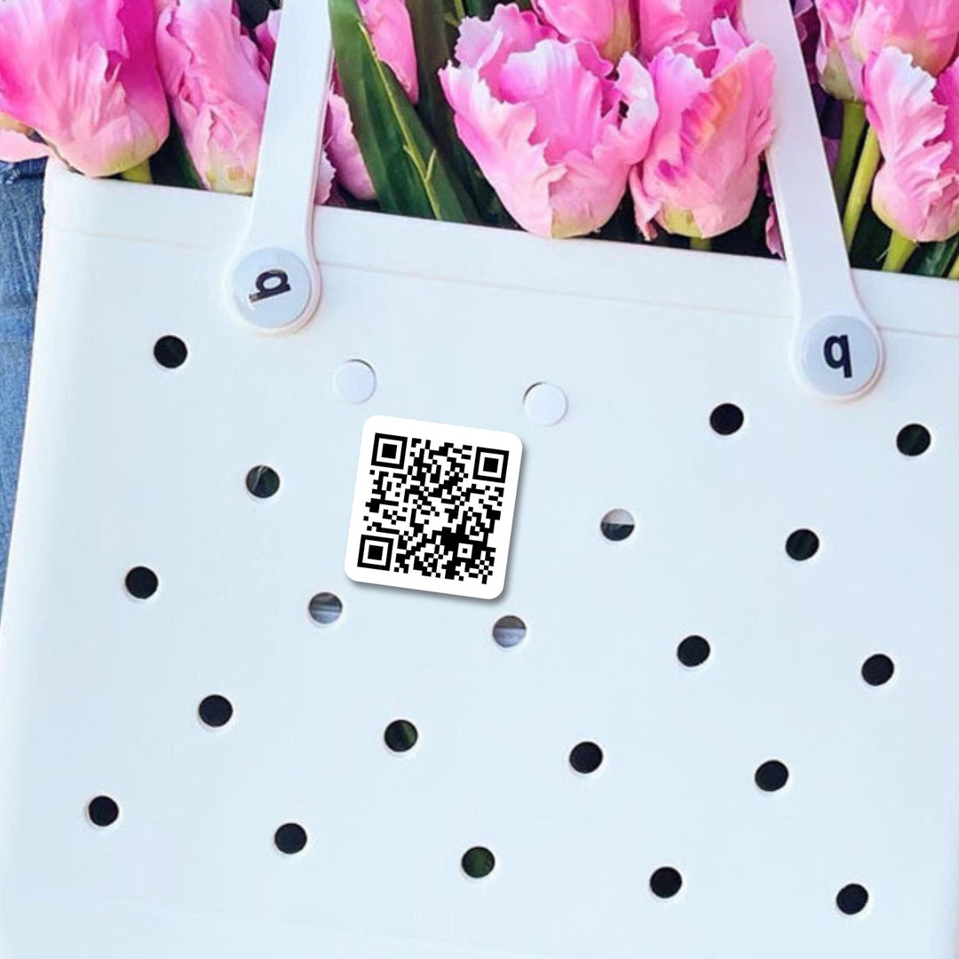 Custom QR Code Bag Charm, Marketing Bag Charm, Smart Bag Charm - Etsy