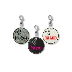Personalized Bowling Keychain - 2 Inch | Bowling Bag Tag | Custom Bowling Team Gift | Party Favor | Bowling League Gift | Bowling Accessory