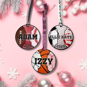 Personalized Multi Sport Ornament, Multi-Sport Keepsake, Sports Ornament