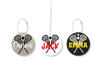 Personalized Lacrosse Bag Tag - 3.5 Inch, Custom Lacrosse Keychain, Lacrosse Team Name Tags, Personalized Lacrosse Keychain, Senior Gift