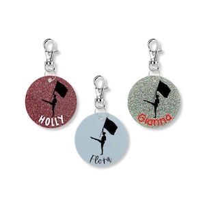 Personalized Color Guard Keychain, Custom Color Guard Bag Tag, Color Guard Name Tag
