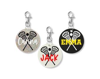 Personalized Lacrosse Keychain, Custom LAX Accessory, Gift For Lacrosse Player, Lacrosse Team Coach Gift