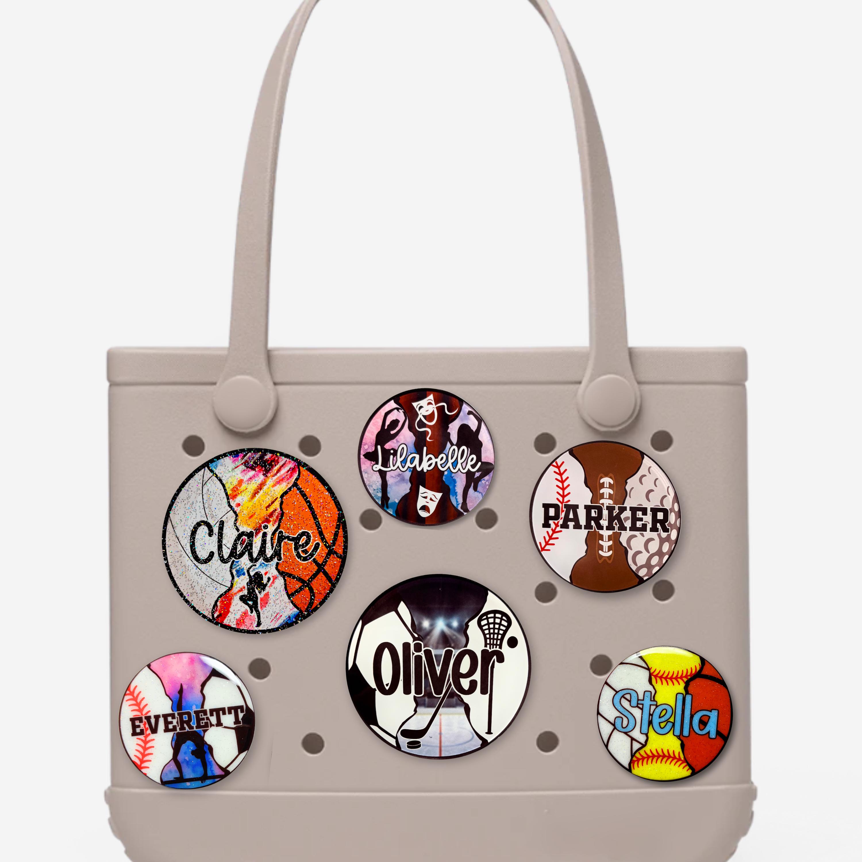 Personalized Sport Bogg Bag Charm, Sport Charm, Sport Mom Bag Charm, Sport Bag Charm, Custom Bag Bit