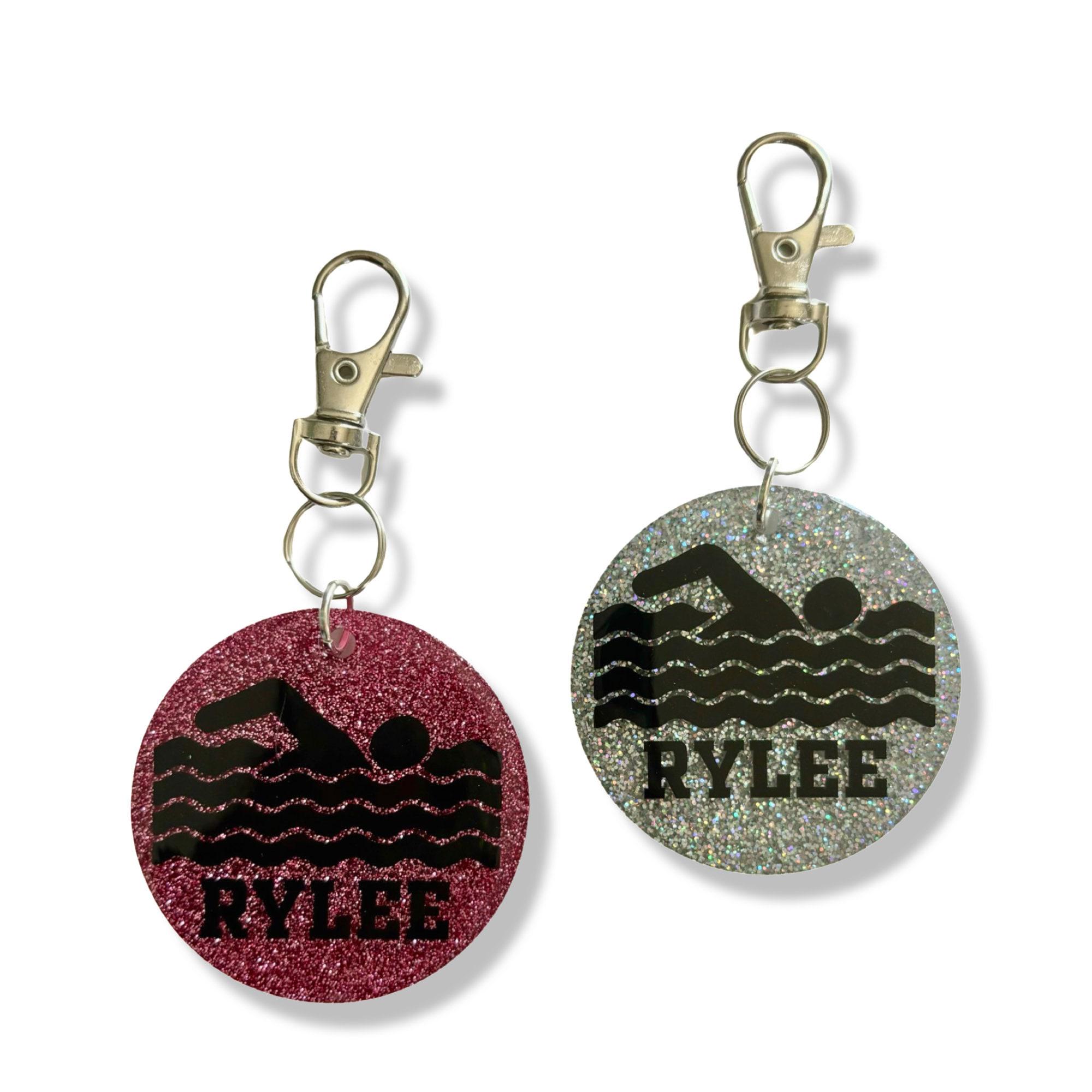 Personalized Swimmer Keychain - 2 Inch, Custom Swim Gift, Swim Team ...