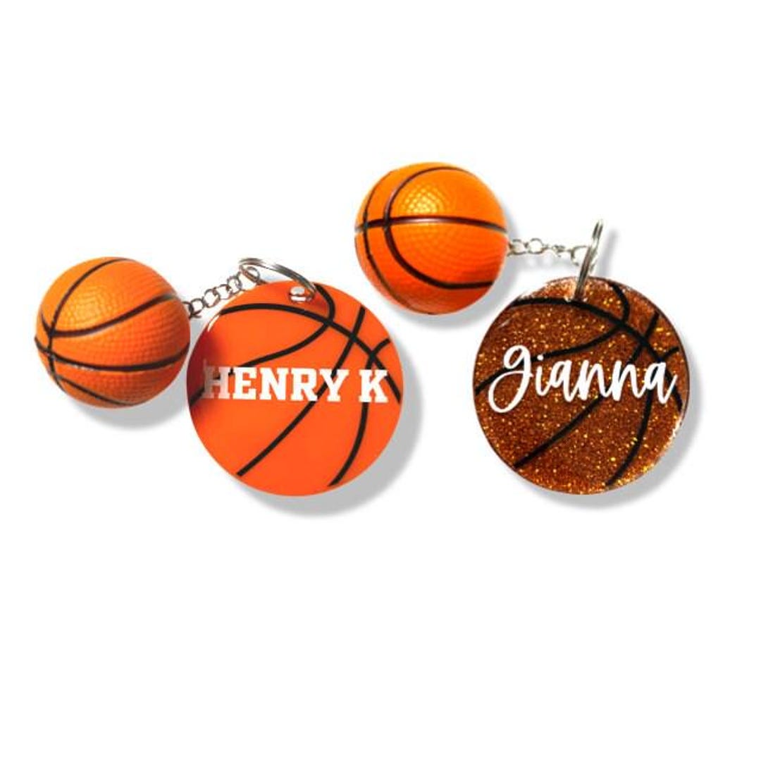 Personalized Basketball Keychain: Custom Acrylic Bag Tag, Coach Gift - Etsy