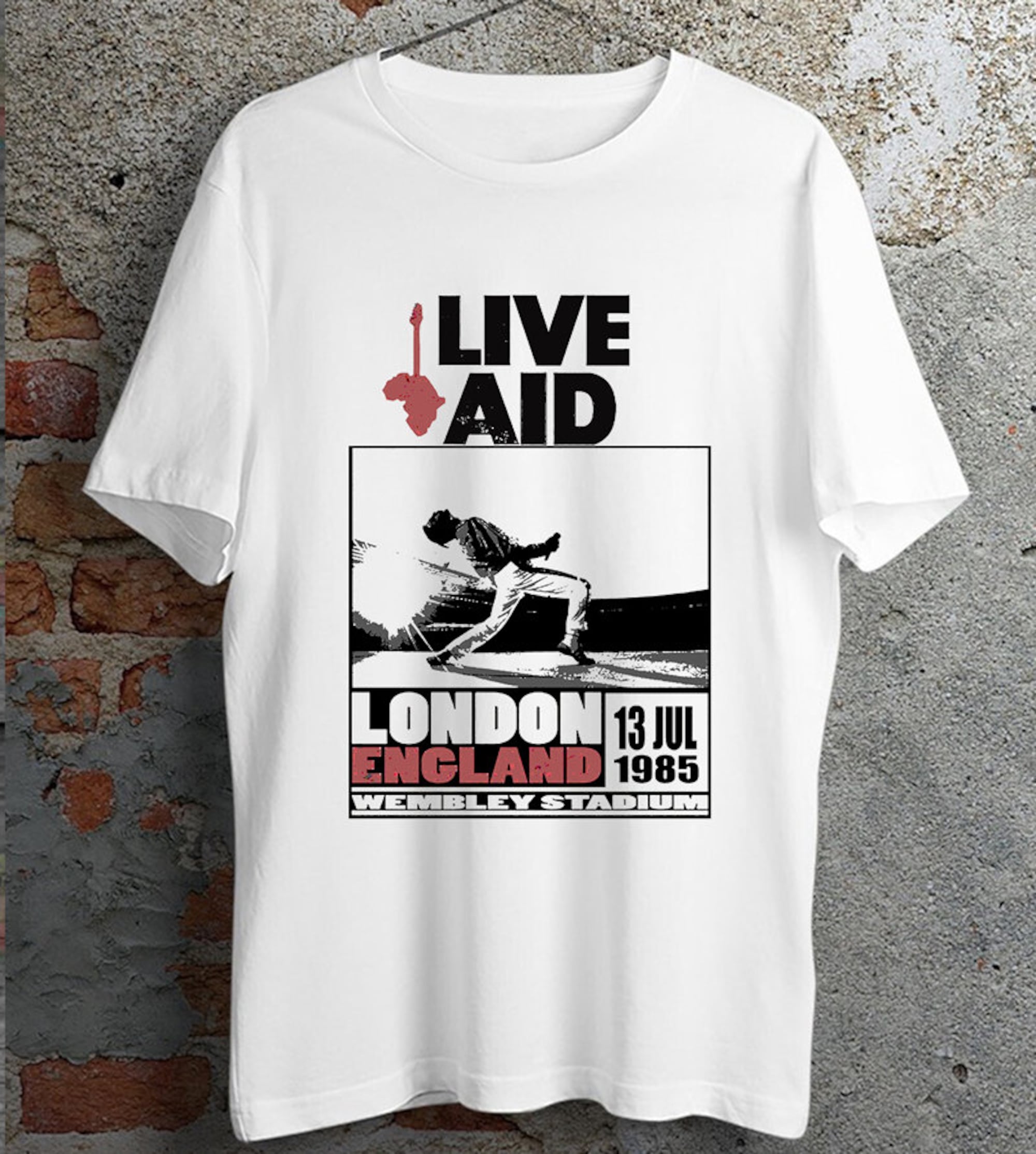 Discover Live Aid Wembley T Shirt Poster Konzert Ideales Geschenk Tee