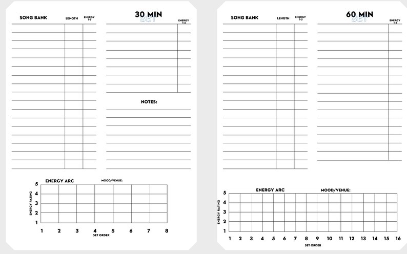 Setlist Builder Gig Setlist Template for Artists and Bands Etsy Setlist Builder Gig Setlist Template for Artists and Bands Etsy