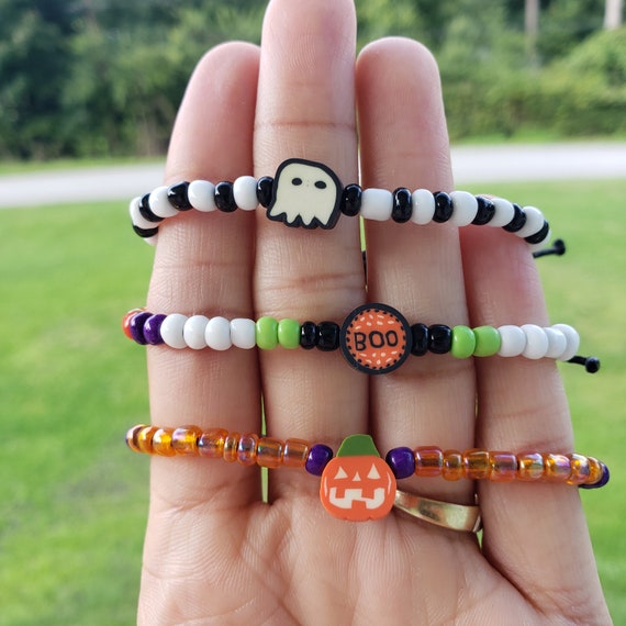 Halloween Kids Bracelet Adjustable Seed Beads Bracelet Gift Kids