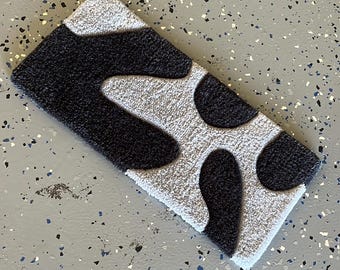 Charcoal Gray Splatter Tufted Keyboard Rug Wrist Rest for Office Computer, Laptop, Video Game System
