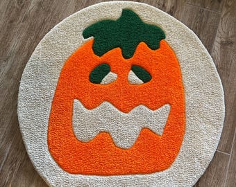 Halloween Pumpkin Cookie Holiday Tufted Rug