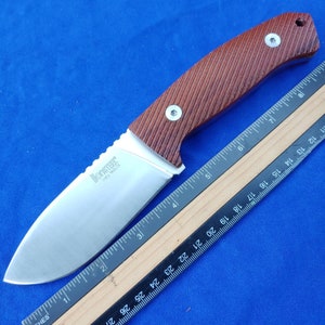 LionSteel M3 Hunting Knife-Fixed 4-1/2&quot; Niolox Blade Skinning Knife NOS