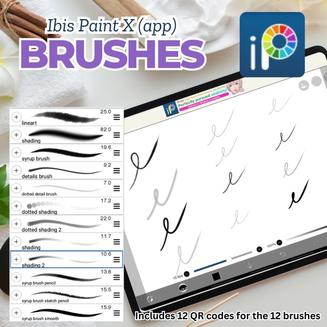 12 QR Code Brushes for Ibis Paint X - Etsy