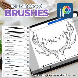 12 pinceles de código QR para Ibis Paint X