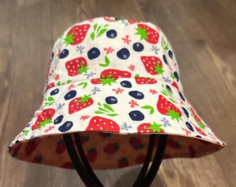 Bob fait main à salade de fruits : imprimé fraises et myrtilles