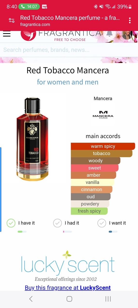 Red Tobacco Mancera Decant!