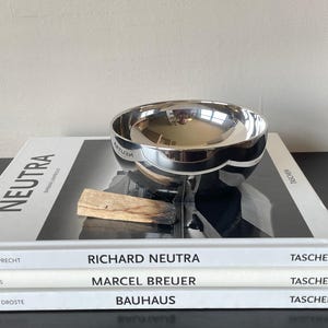 Vintage Alessi Bowl Dish, Bauhaus Chrome Mirror Catchall