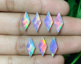 Amazing Aurora Opal Stone Size - 7x14 To 12x25 Mm. Faceted One Side Step Cut Aurora Doublet Opal Fancy Shape Loose Gemstone For Jewelry.!!