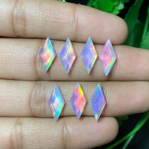 Amazing Aurora Opal Stone Size - 7x14 To 12x25 Mm. Faceted One Side Step Cut Aurora Doublet Opal Fancy Shape Loose Gemstone For Jewelry.!!
