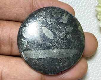 Runder Markasit Cabochon | Natürlicher lose Edelstein, 36x5.50 mm