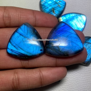AAA Labradorit blau auffälliger Cabochon flache Rückseite Trillion Form Stein zum Großhandelspreis Labradorit Edelstein für Schmuck Größe - 20 bis 30 MM