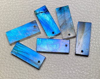Top Quality Labradorite Both Side Flat Rectangle Shape Cabochon Discs Size- 6x15 To 15x30 Mm. At REASONABLE Price Labradorite Loose Gemstone