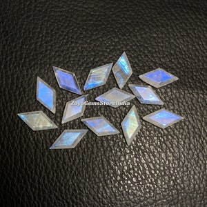 7x14 To 10x20 Mm. Amazing Fancy Shape Rainbow Moonstone Both Side Faceted Step Cut Loose Gemstone. image 2