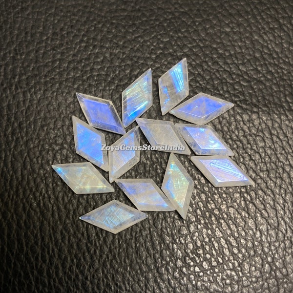 7x14 To 10x20 Mm. Amazing Fancy Shape Rainbow Moonstone Both Side Faceted Step Cut Loose Gemstone.